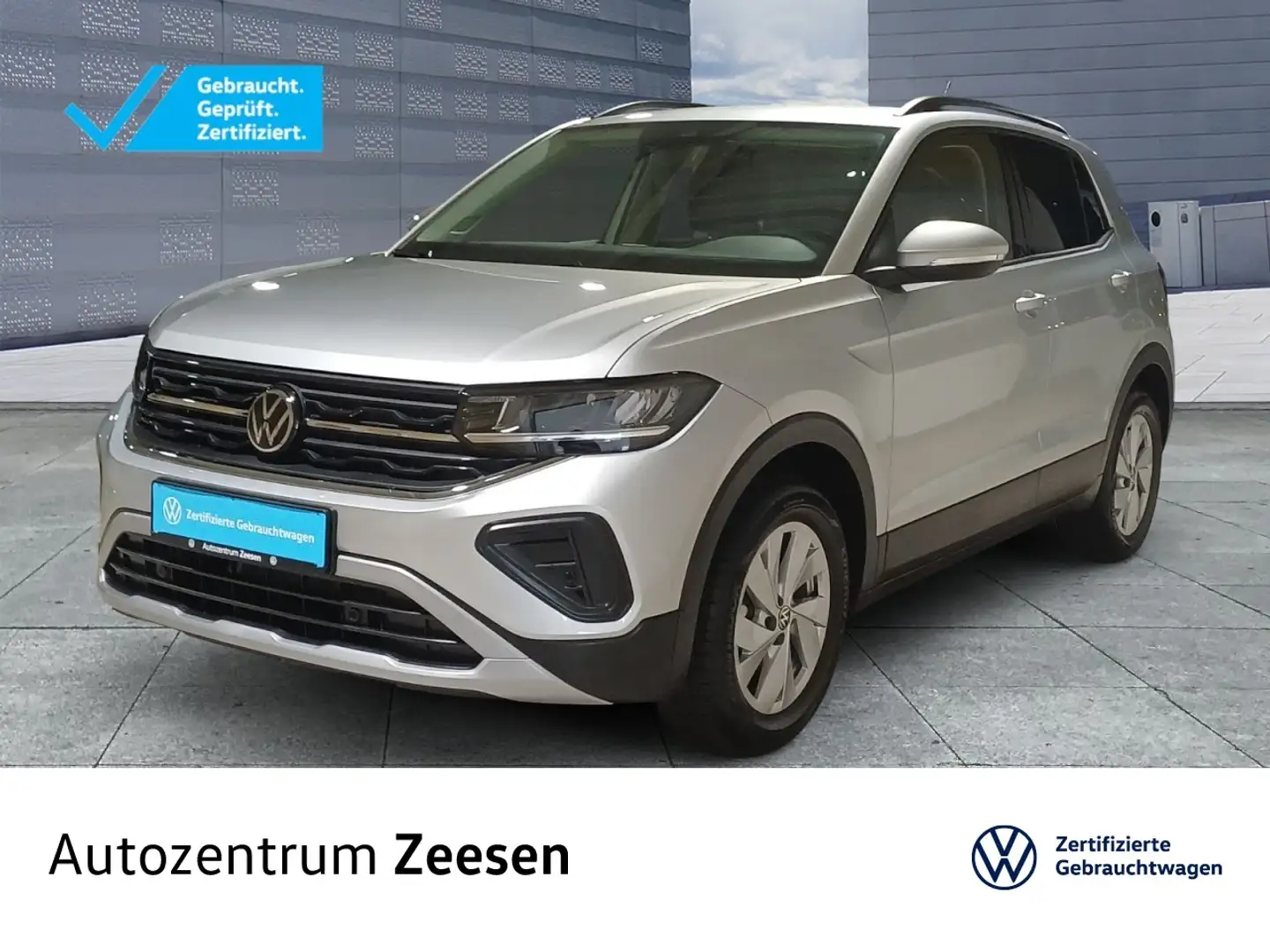 Volkswagen T-Cross 1.0 TSI Life OPF+SHZ+DAB+USB+EPH+MAL+DWA Klima Silber - 1