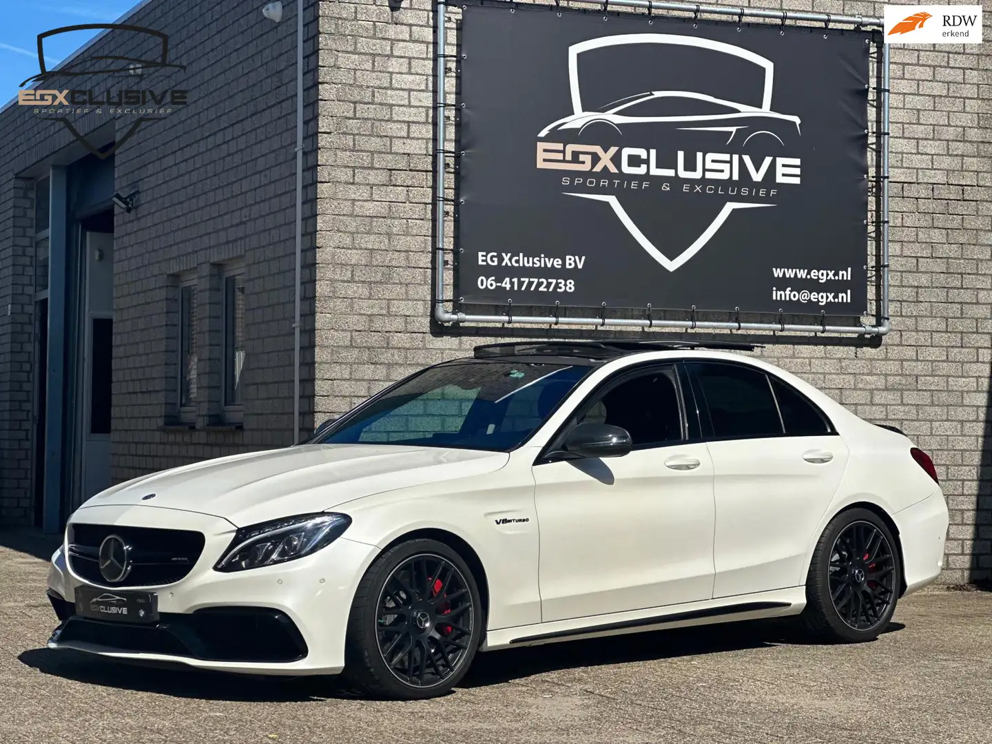 Mercedes-Benz C 63 AMG C63s C63 S 510PK HUD/Burmester/Pano/Parlemoer Blanc - 1