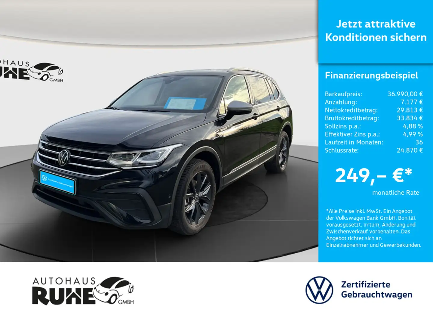 Volkswagen Tiguan Allspace MOVE 1.5 TSI 110 kW DSG ACC Schwarz - 1