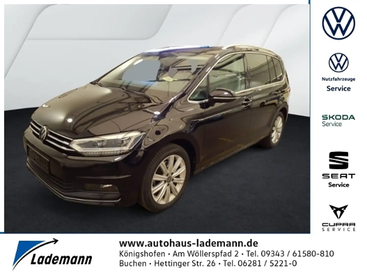 Volkswagen Touran 2.0 TDI DSG HIGHLINE 7-SITZE+AHK+RFK+LED+ Schwarz - 1
