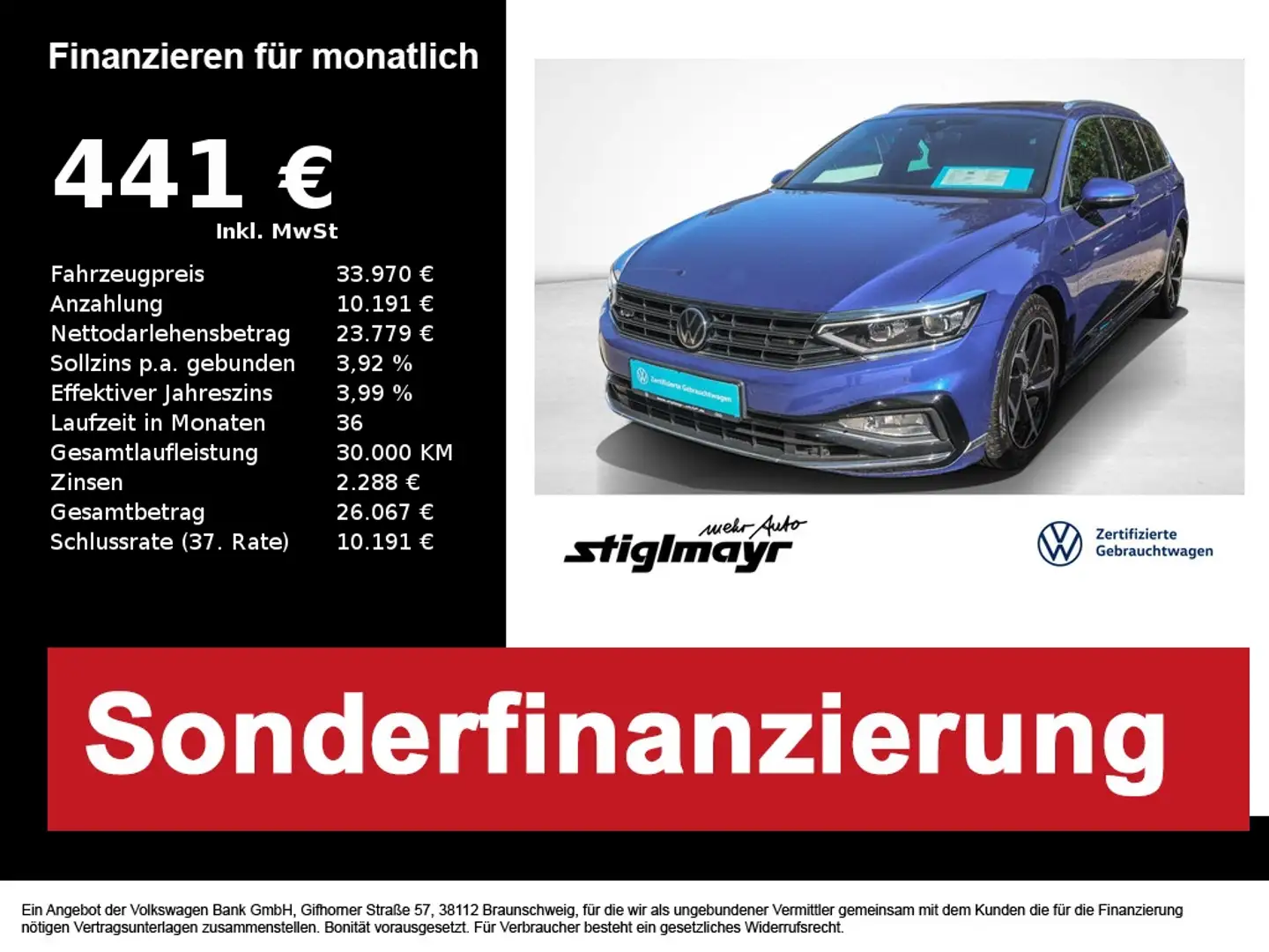 Volkswagen Passat Variant R-line 2.0 TSI 4-Motion STANDHZG Bleu - 1