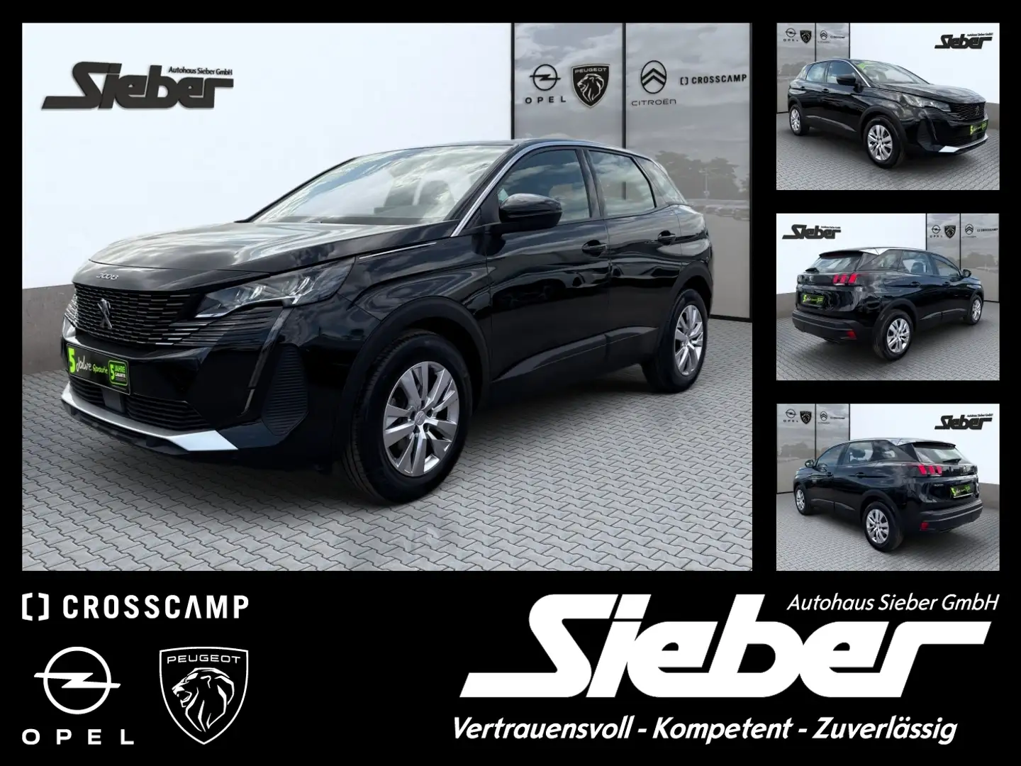 Peugeot 3008 1.5 BlueHDi 130 Active Pack SpurH LM KAM Noir - 1