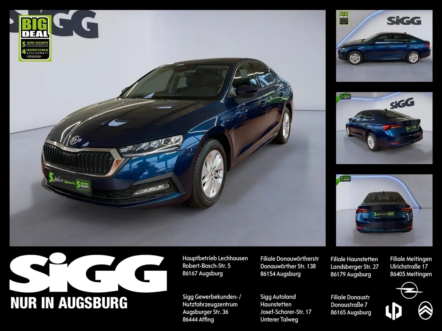 Skoda Octavia 1.5 TGI G-TEC Ambition 2xKlima KeyLess Blauw - 1