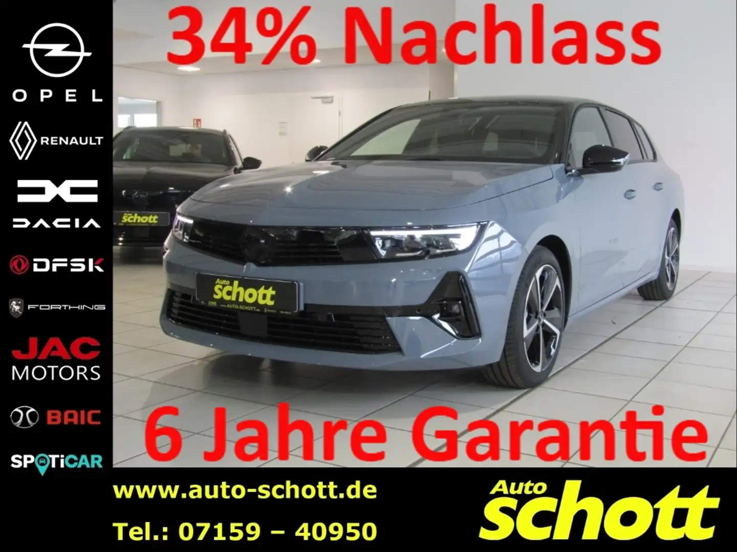 Opel Astra L Tourer GS EU6e , Sports Tourer, GS, 1.2 Turbo 96 Grau - 1