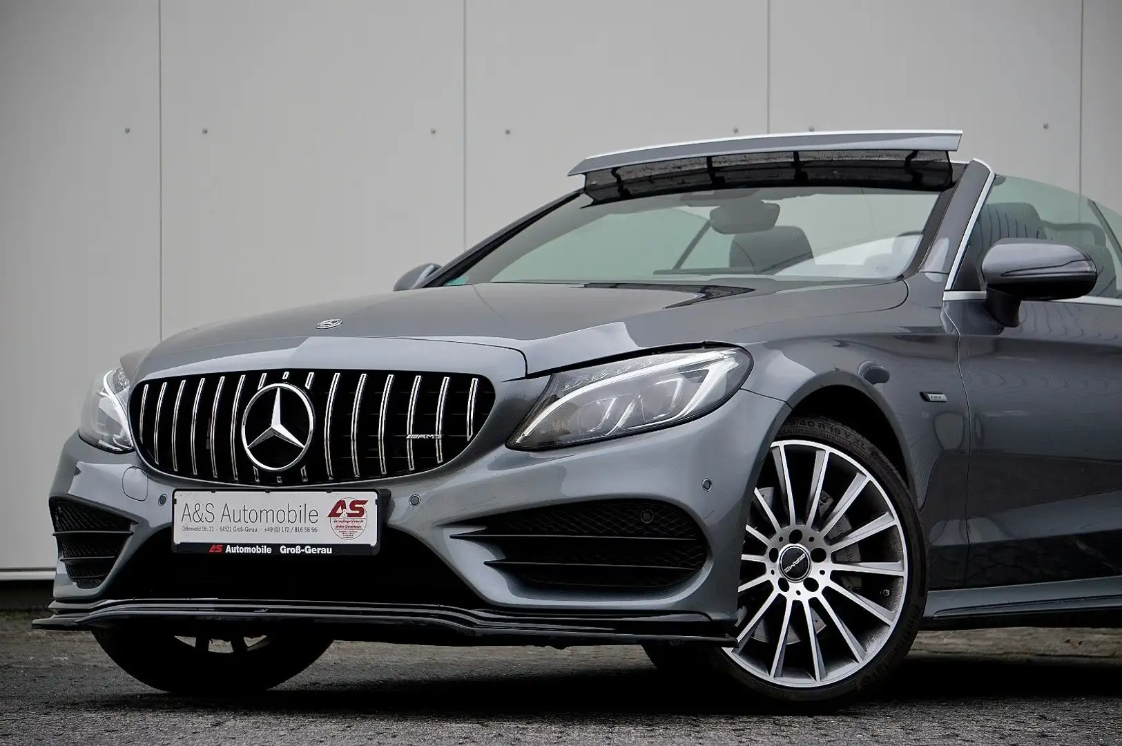 Mercedes-Benz C 400 Cabrio 4M *UNFALLFREI *AMG LINE *BURMESTER Gris - 1