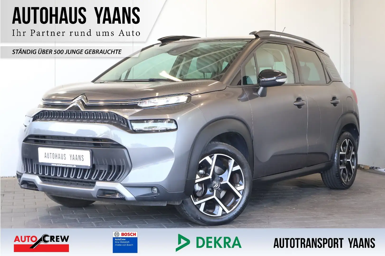 Citroen C3 Aircross 1,2 e-THP Shine Pack KEY+KAM+LED+17" Grau - 1
