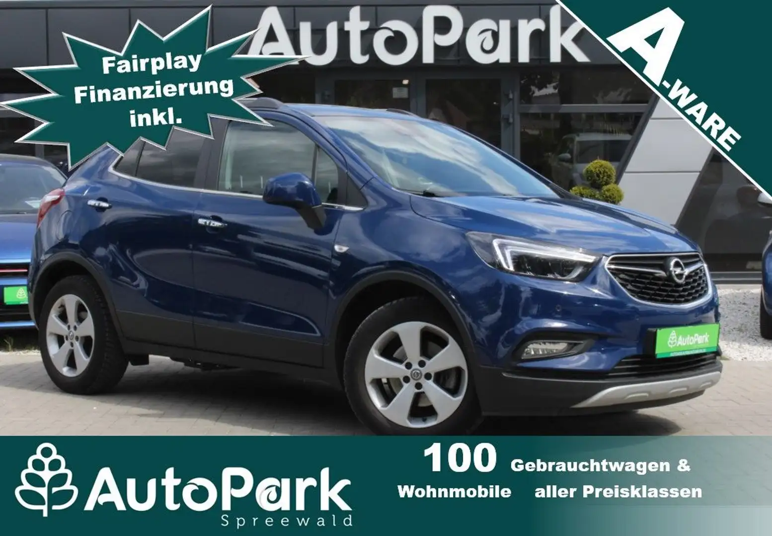 Opel Mokka X ***TOP ZUSTAND/ALLRAD/LEDER*** Modrá - 1