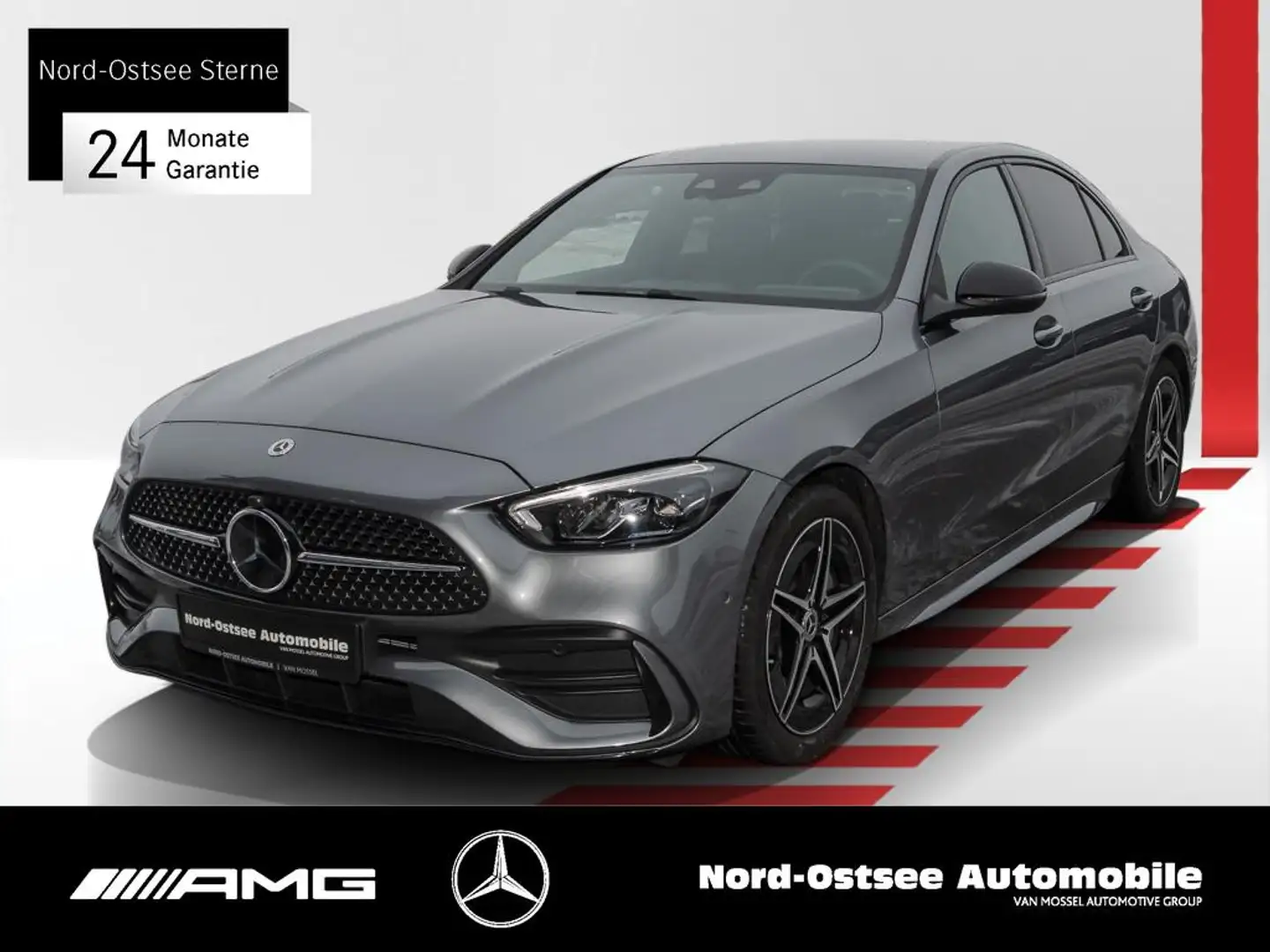 Mercedes-Benz C 300 AMG NIGHT AHK MBUX KLIMA NAVI Gris - 1