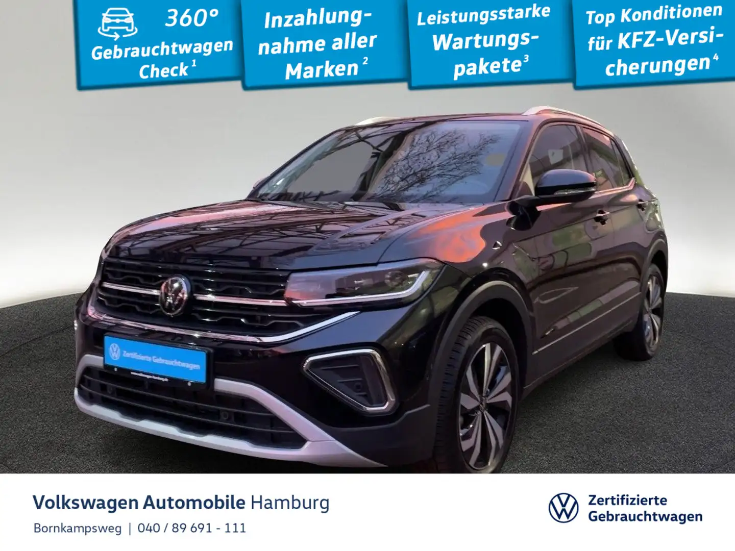 Volkswagen T-Cross 1.0 TSI Style DSG ACC Navi LED Sitzhzg Schwarz - 1