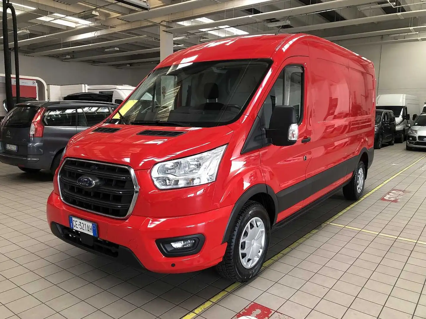 Ford Transit 330L3H2 2000 130cv Ibrido/Diesel Rojo - 1