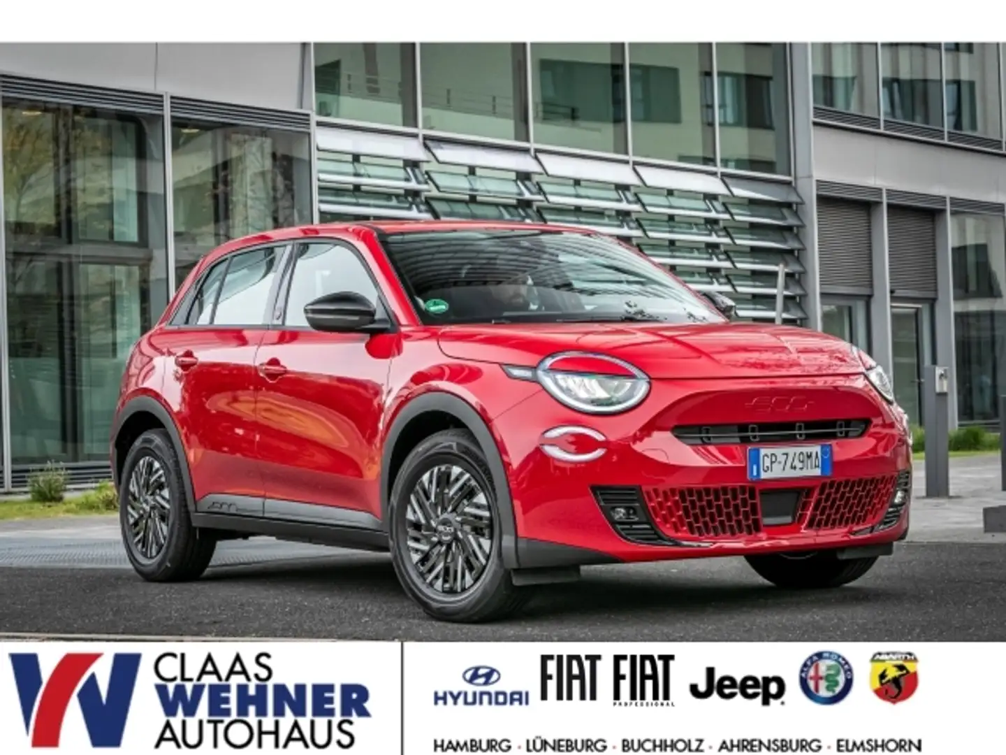 Fiat 600 Automatik*OHNE ÜBERFÜHRUNG*SHZ*Rückfahrkamera*Ediz Rot - 2