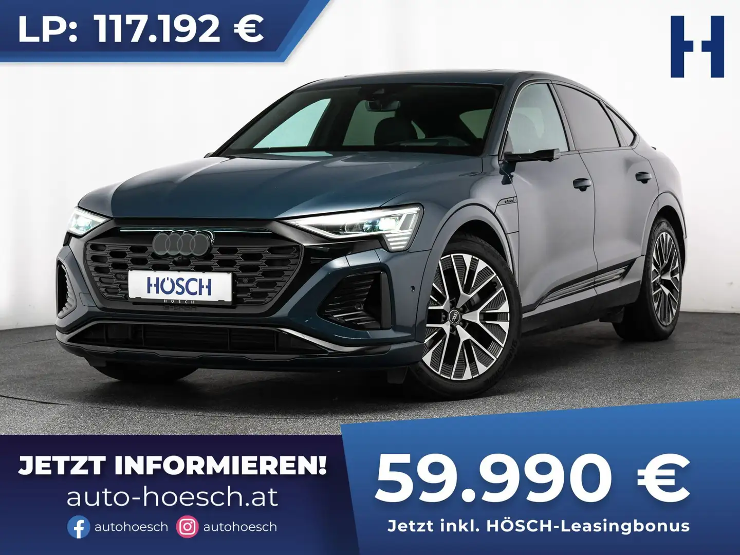 Audi Q8 e-tron 55 SB quattro 2x S-LINE VOLL TOP-RABATT -49% Bleu - 1