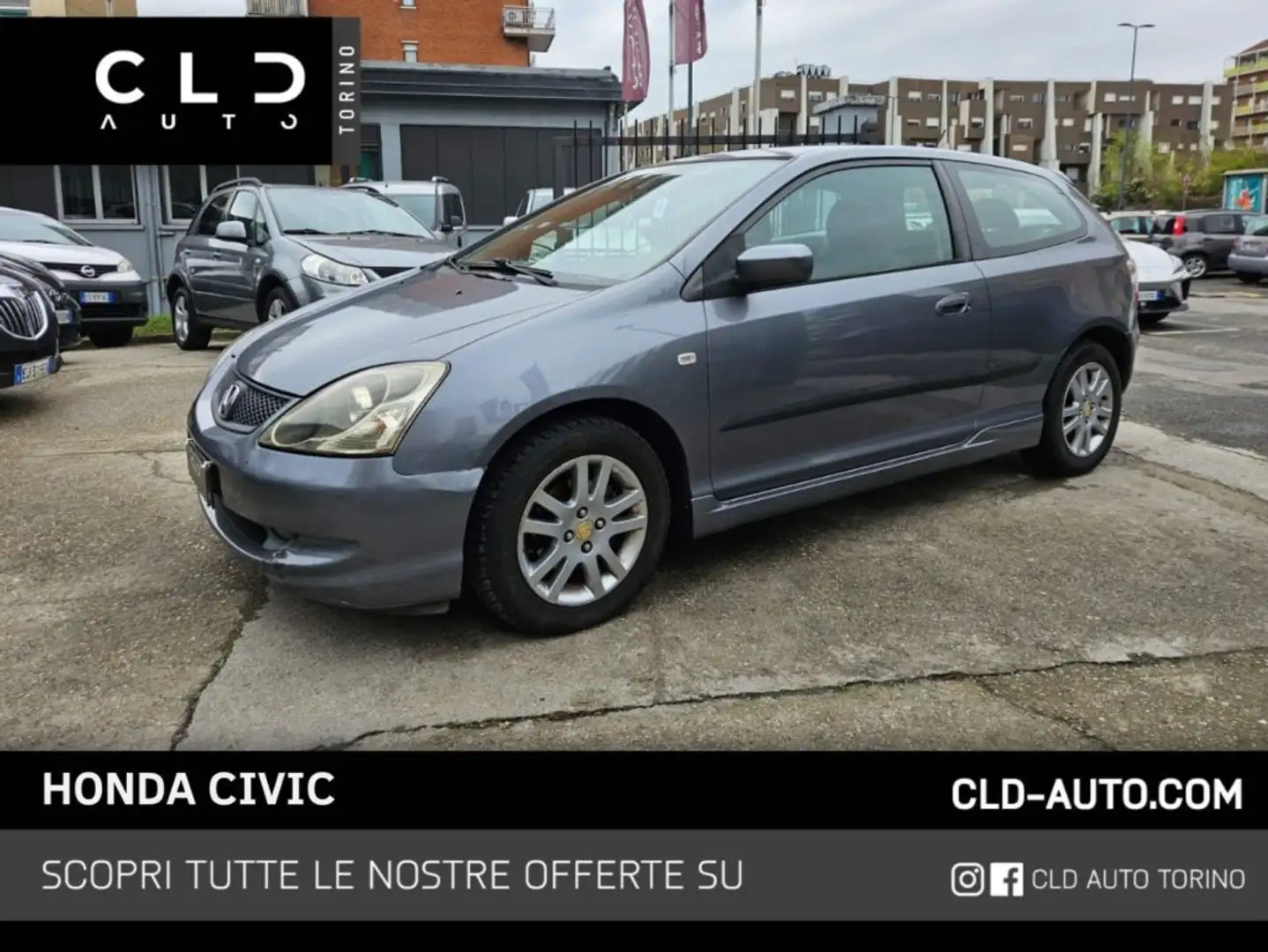 Honda Civic 1.7 16V CTDi cat 3 porte Sport Grigio - 1