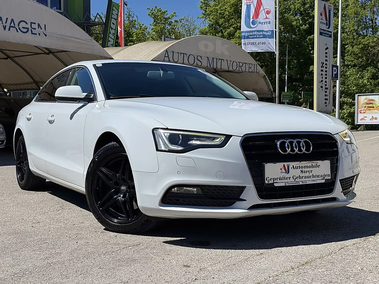 Audi A5 Sportback 2,0 TDI Ultra+Navi+Voll-leder+Sitzhei... Weiß - 1