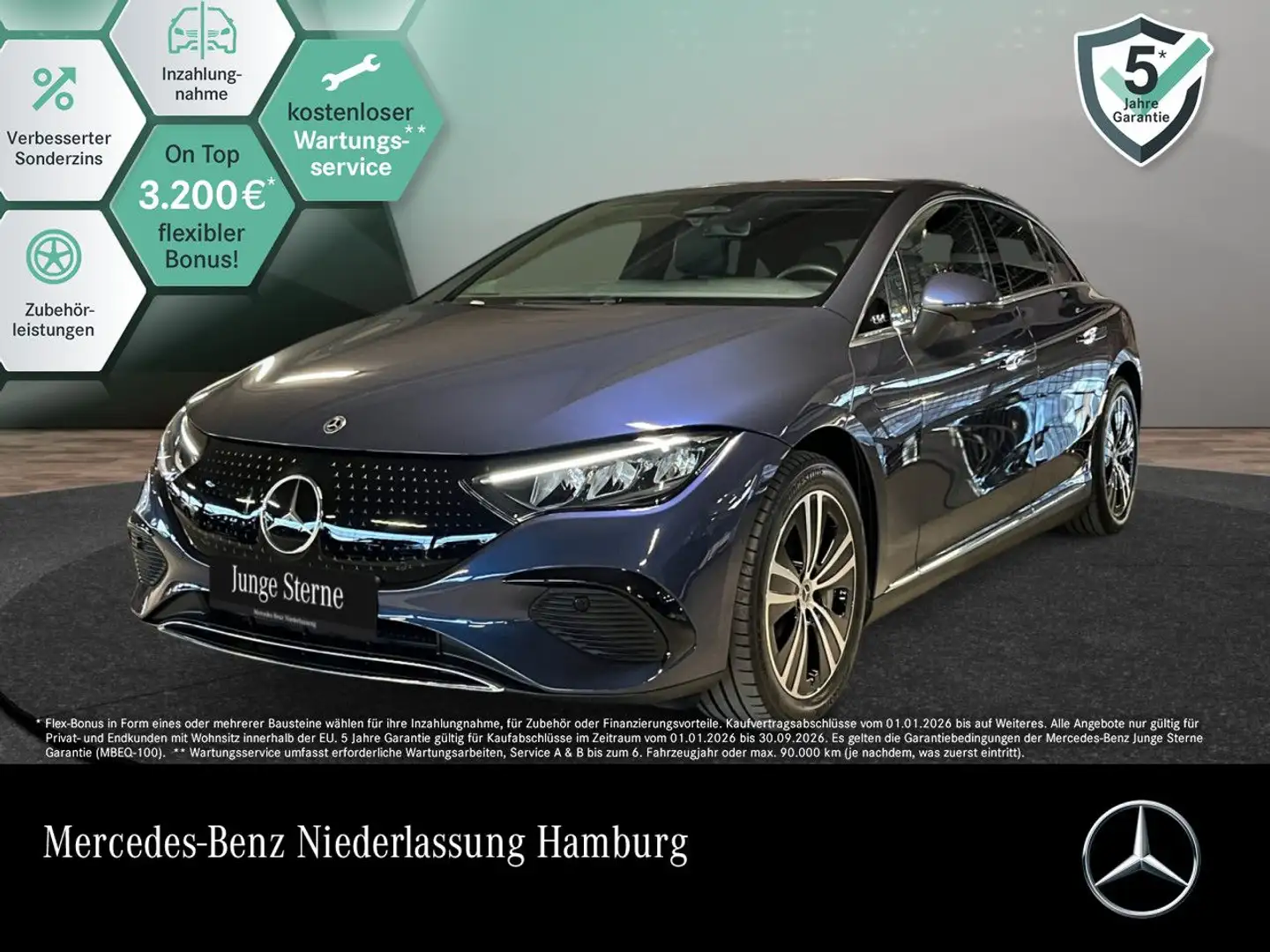 Mercedes-Benz EQE 300 Distr. LED Kamera Spurhalt-Ass Totwinkel Blau - 1