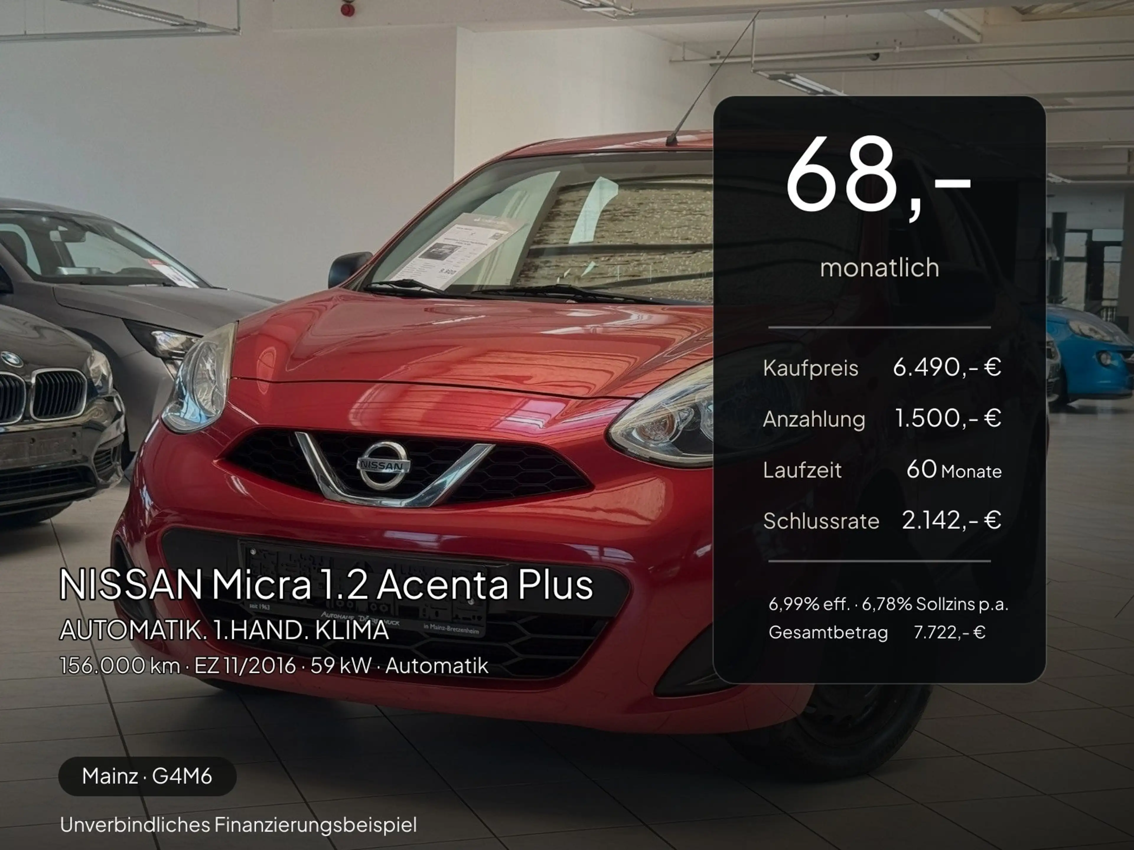 Nissan Micra Micra 1.2 Acenta Plus AUTOMATIK. 1.HAND. KLIMA — photo 2