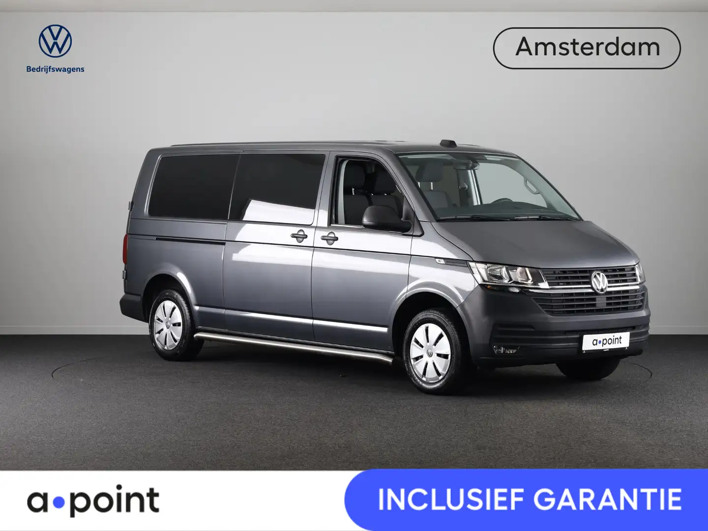 Volkswagen T6.1 Transporter 2.0 TDI L2H1 28 Highline DC 110PK | Dubbele cabine Grijs - 1