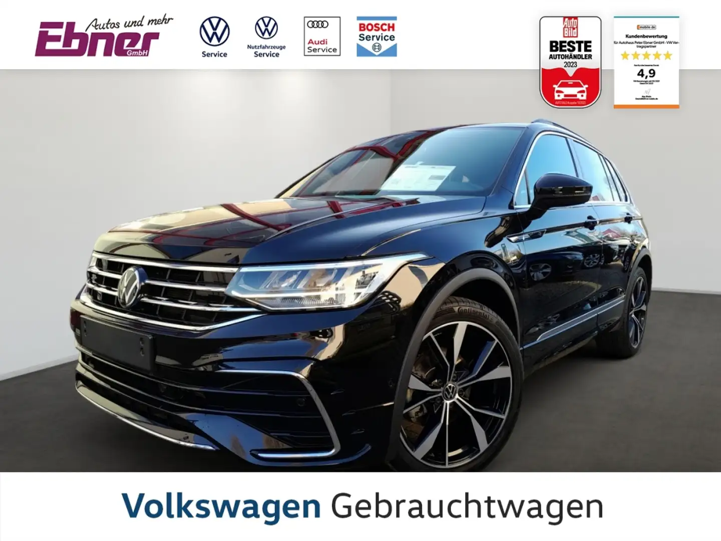 Volkswagen Tiguan R-LINE TSI DSG AHK+KAMERA+ACC+MATRIX+NAVI+APP+20'' Schwarz - 1