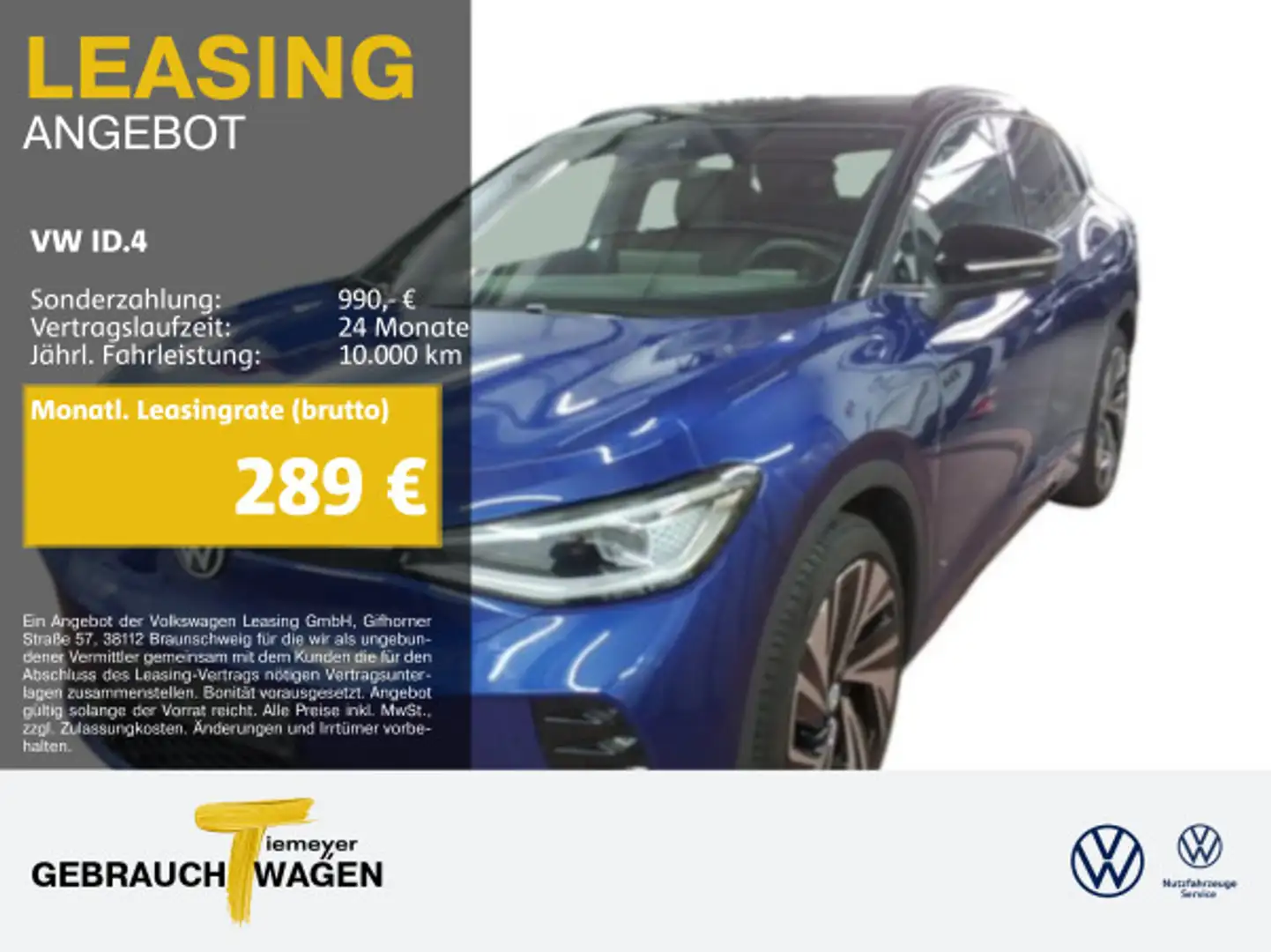 Volkswagen ID.4 GTX 4M LM21 PANO KAMERA WÄRMEPUMPE Blu/Azzurro - 1