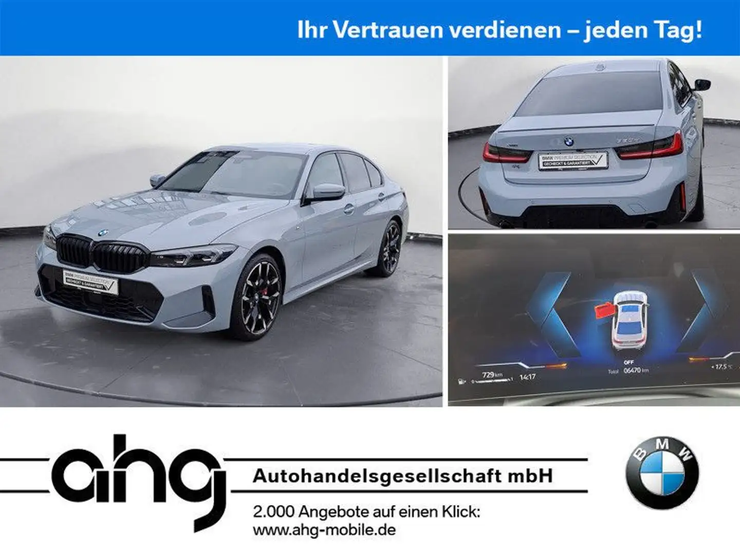 BMW 320 d xDrive Automatik Navi Tempom.aktiv Bluetoot Grau - 1