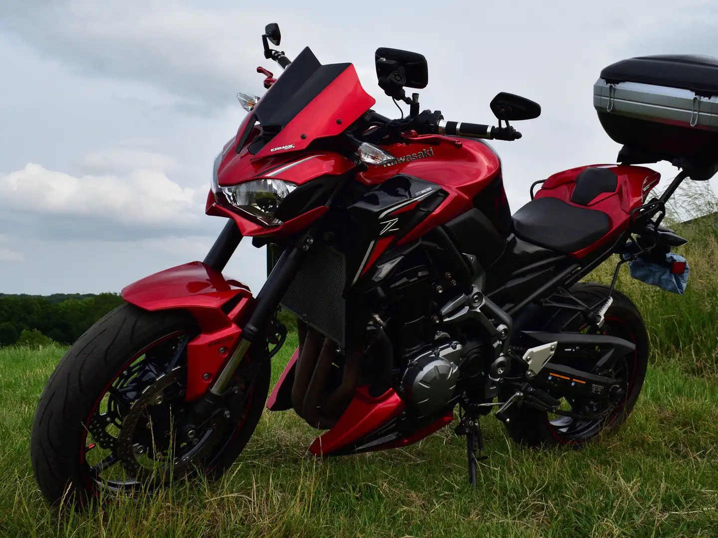 Kawasaki Z 900 + xtra’s (gps, stuurdemper, koffer, sidebags...) Rood - 2