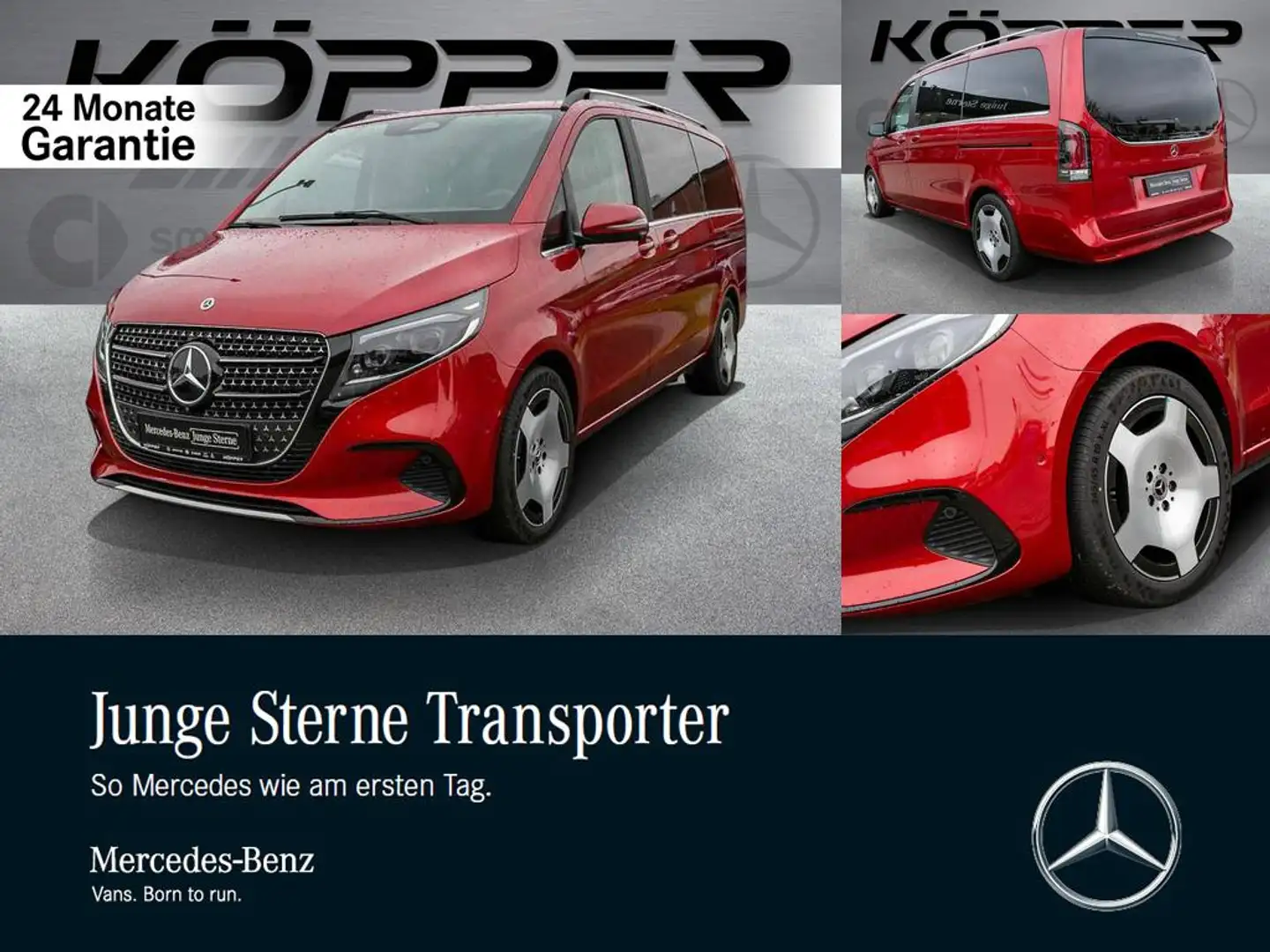 Mercedes-Benz V 220 d L AHK Airma. Leder Distronic Avantgarde Rouge - 1