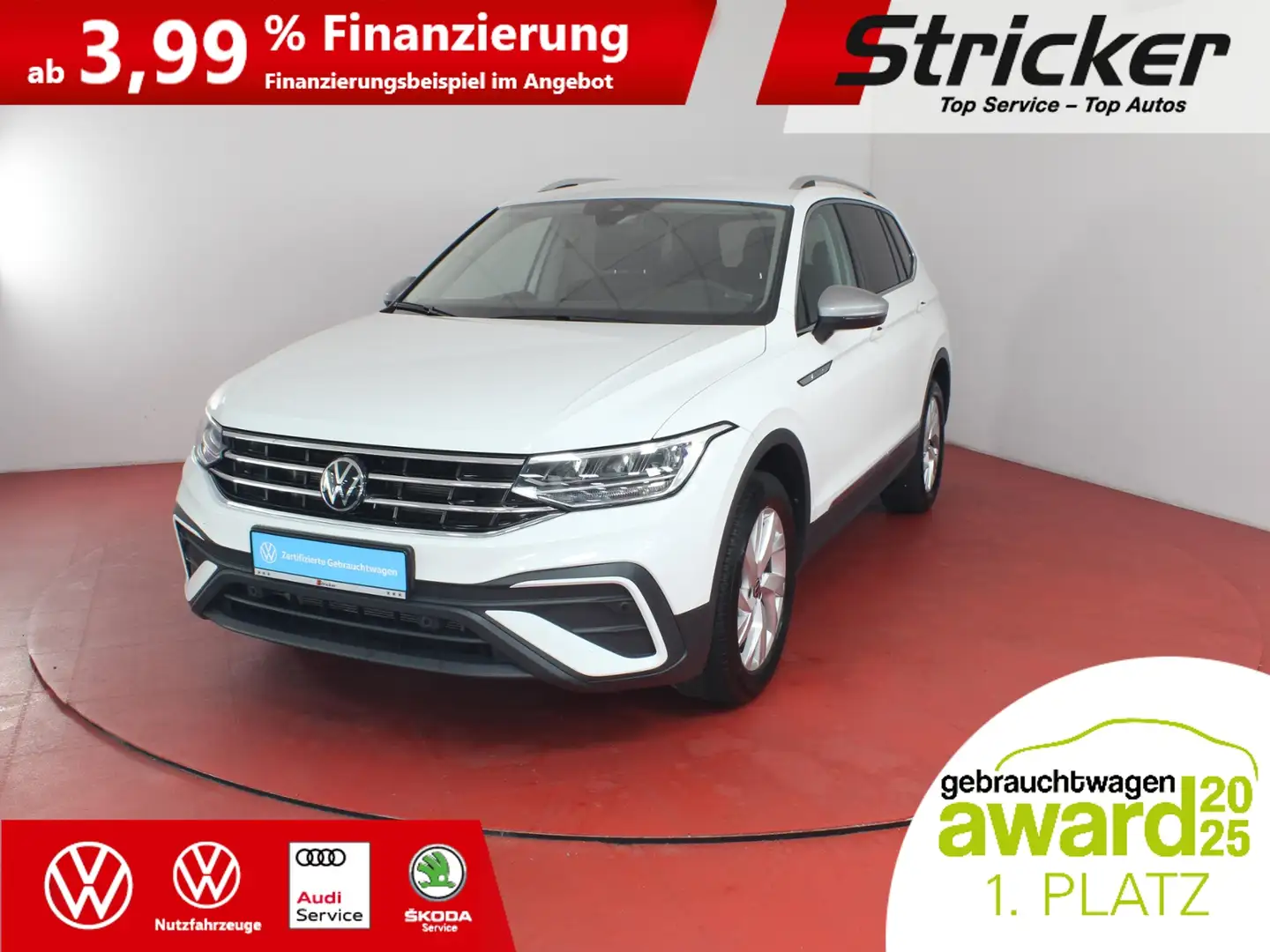 Volkswagen Tiguan Allspace Life 2.0TDI DSG 334,-ohne Anzahlung 7-Sitzer AHK Weiß - 2
