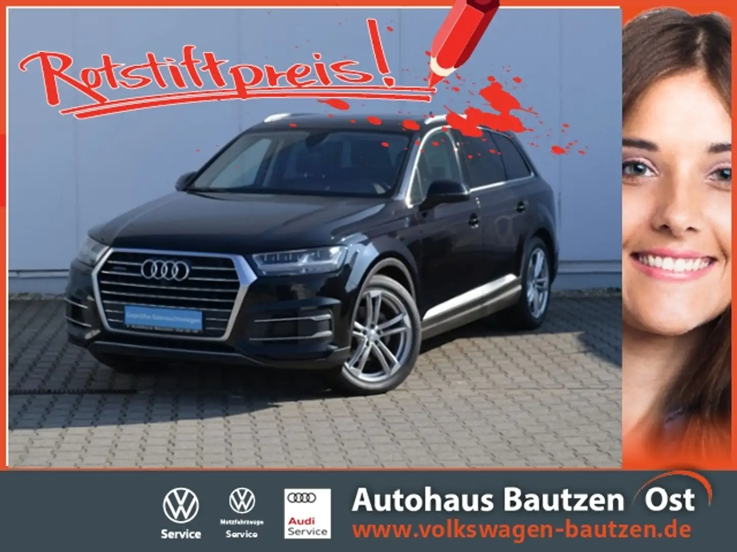 Audi Q7 3.0 TDI 272 PS qu. VOLL/LUFT/AHK/PANORAMA/STAND-H Schwarz - 1