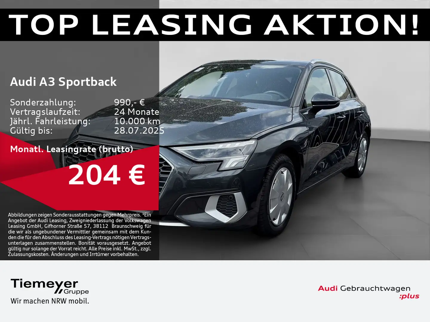 Audi A3 30 TFSI ADVANCED LEDER LED NAVI Grau - 1