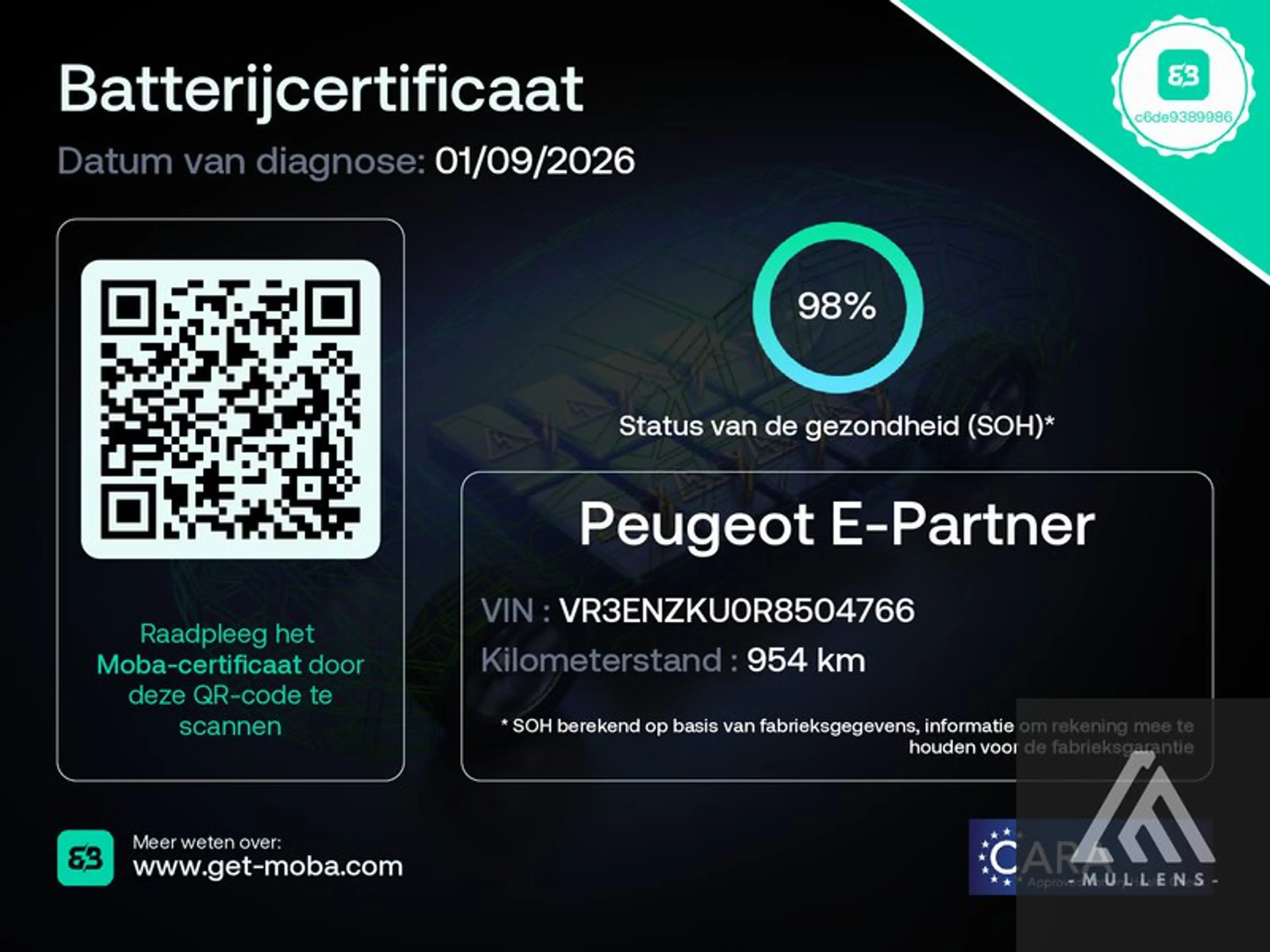 Peugeot Partner e Partner Standard Heavy 50 Kwh slechts 921 kilometers — photo 8