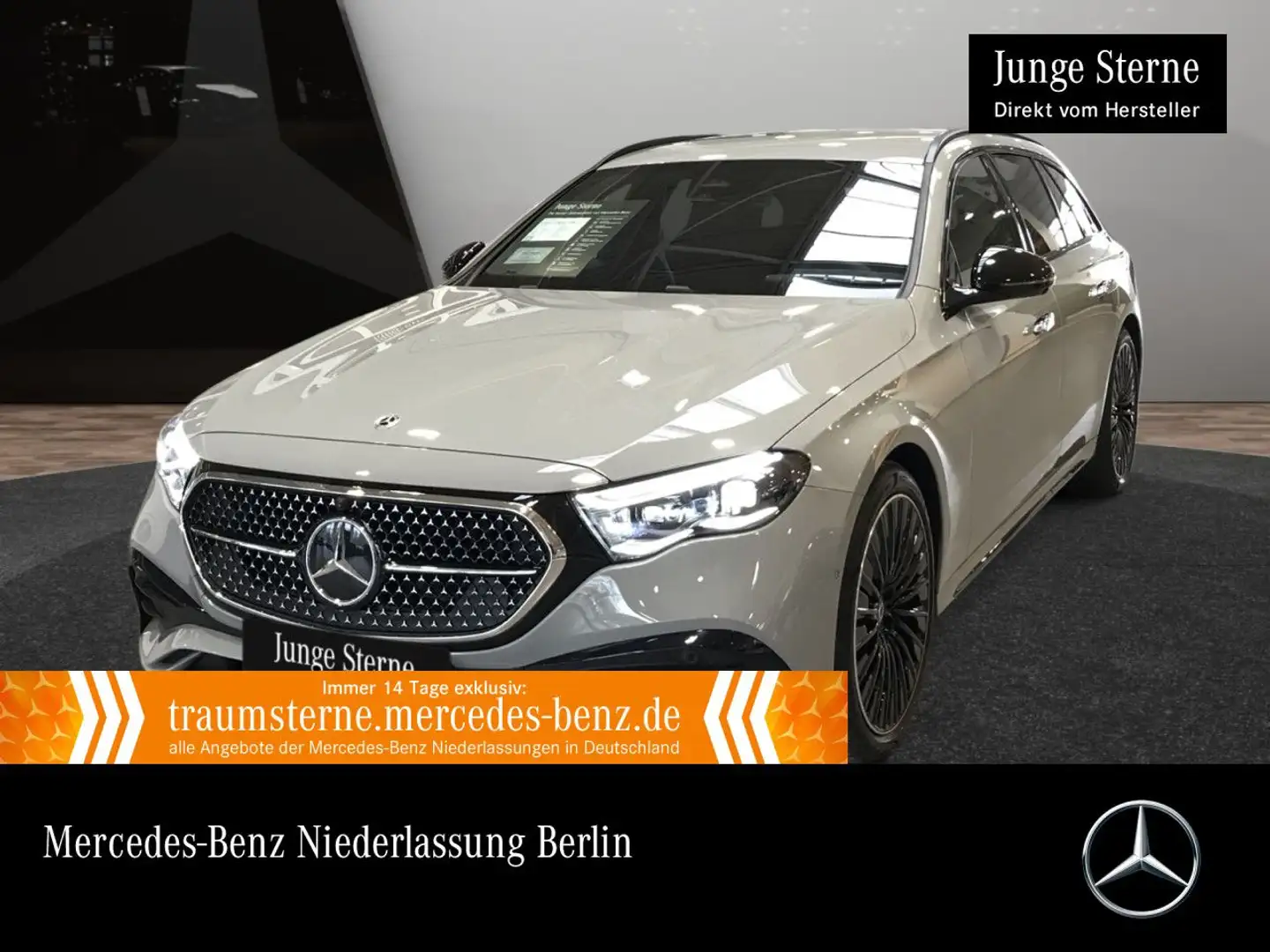 Mercedes-Benz E 450 T 4M AMG 360° Burmester Distr. AHK Night PTS Grau - 1