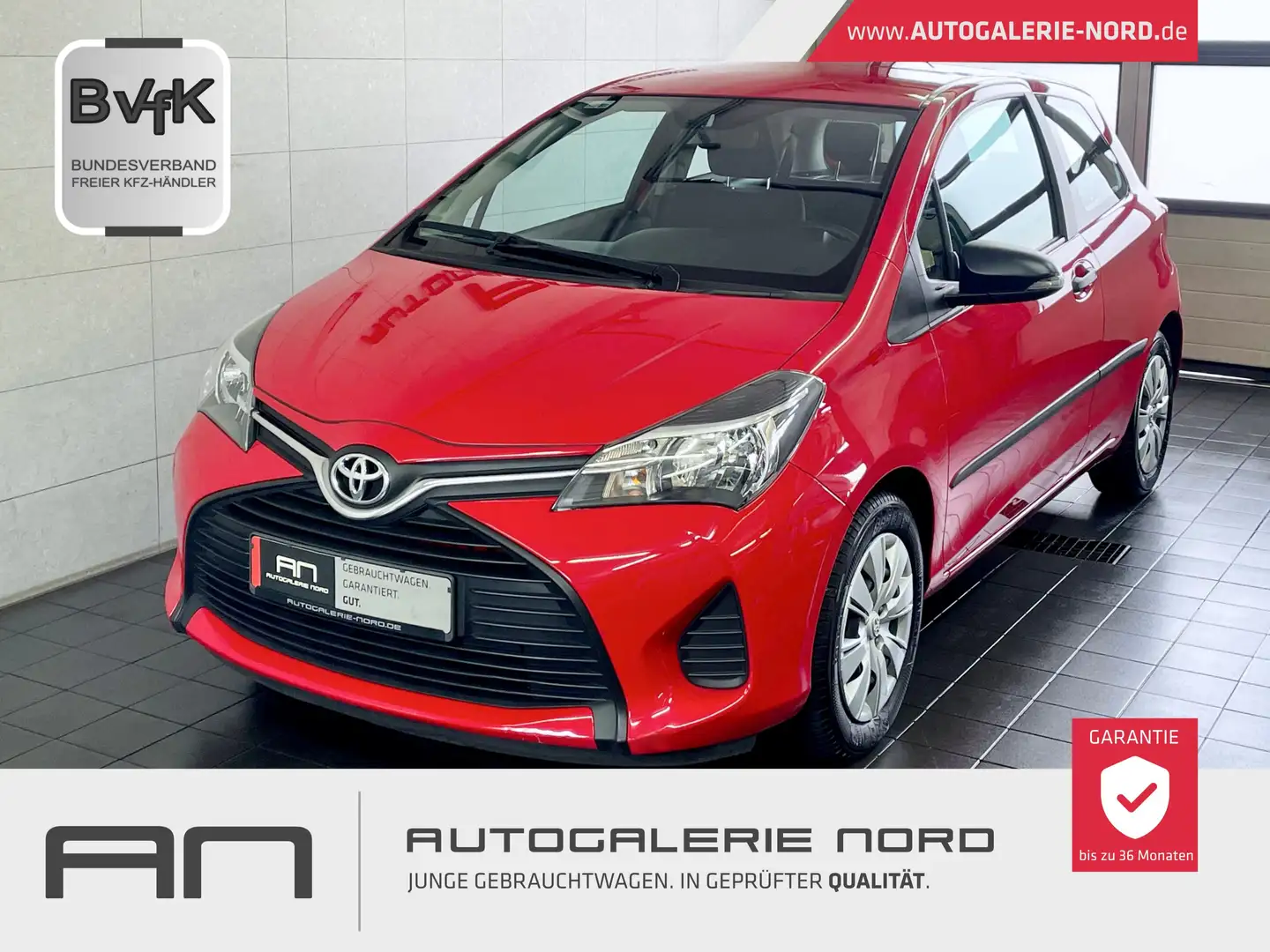 Toyota Yaris Klima+Sitzheizung+ZV+Business+Einparkhilfe Rot - 1