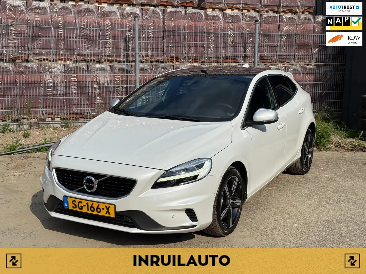 Volvo V40 2.0 T4 R-Design|NAP|Leder|Pano|Cam|Onderhoud| Blanc - 1