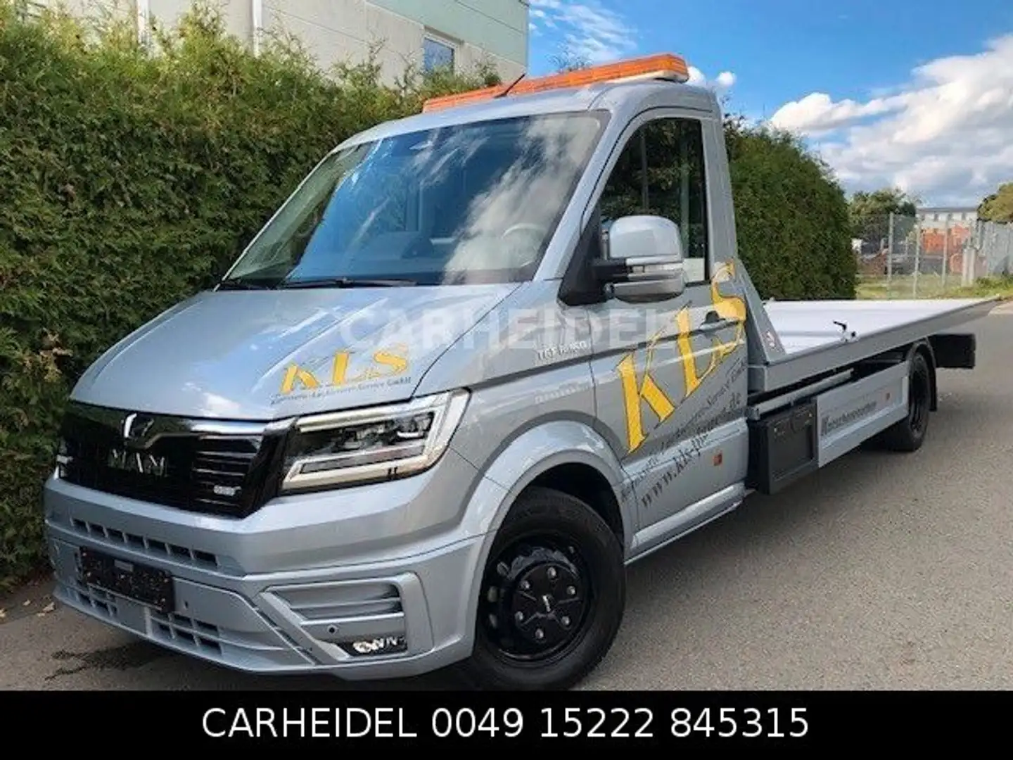 MAN TGE 6.160 Abschleppwagen Schiebeplateau Luft HA Zilver - 1