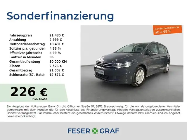 Volkswagen Touran Comfortline 2.0TDI 110kW DSG 7-S AHK Navi