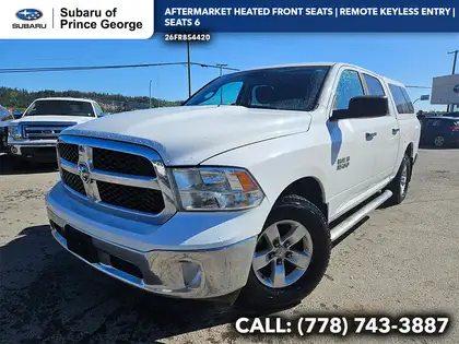 White 2014 RAM 1500 SLT Crew Cab 4WD Pickup Truck Four-Wheel Drive 8-Speed Automatic