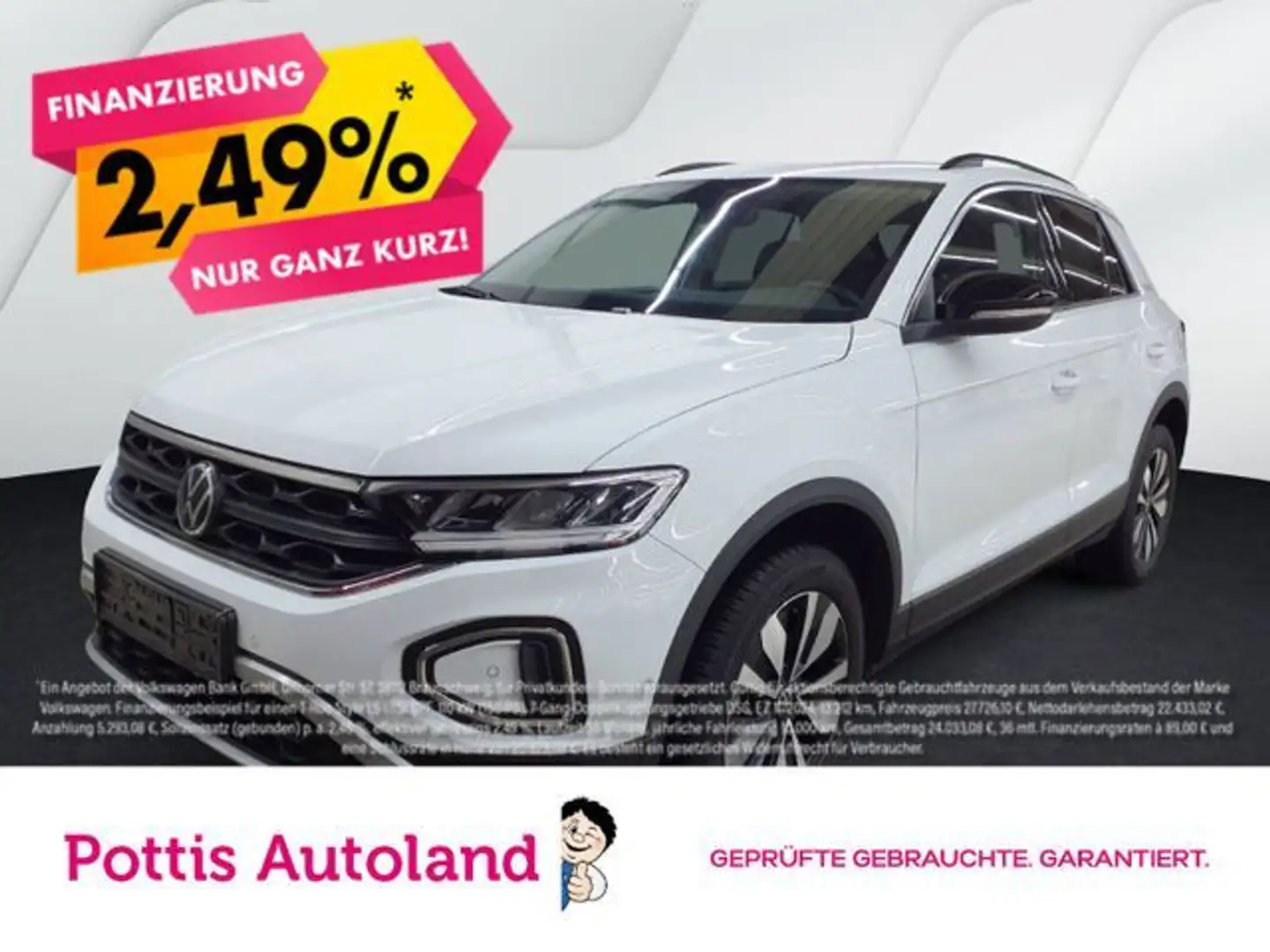 Volkswagen T-Roc 1.0 TSI GOAL NAVI PDC SITZHZG LED KLIMA Weiß - 1