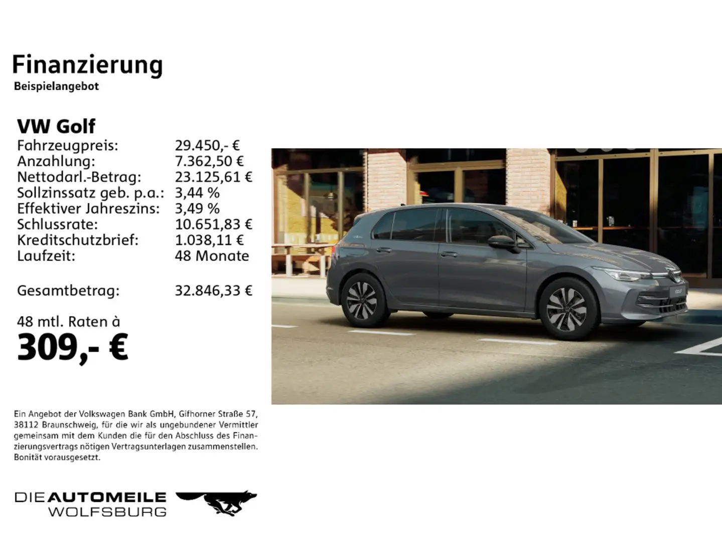 Volkswagen Golf 8 VIII 1.5 eTSI DSG Goal LED+/ACC/AHK Grau - 2