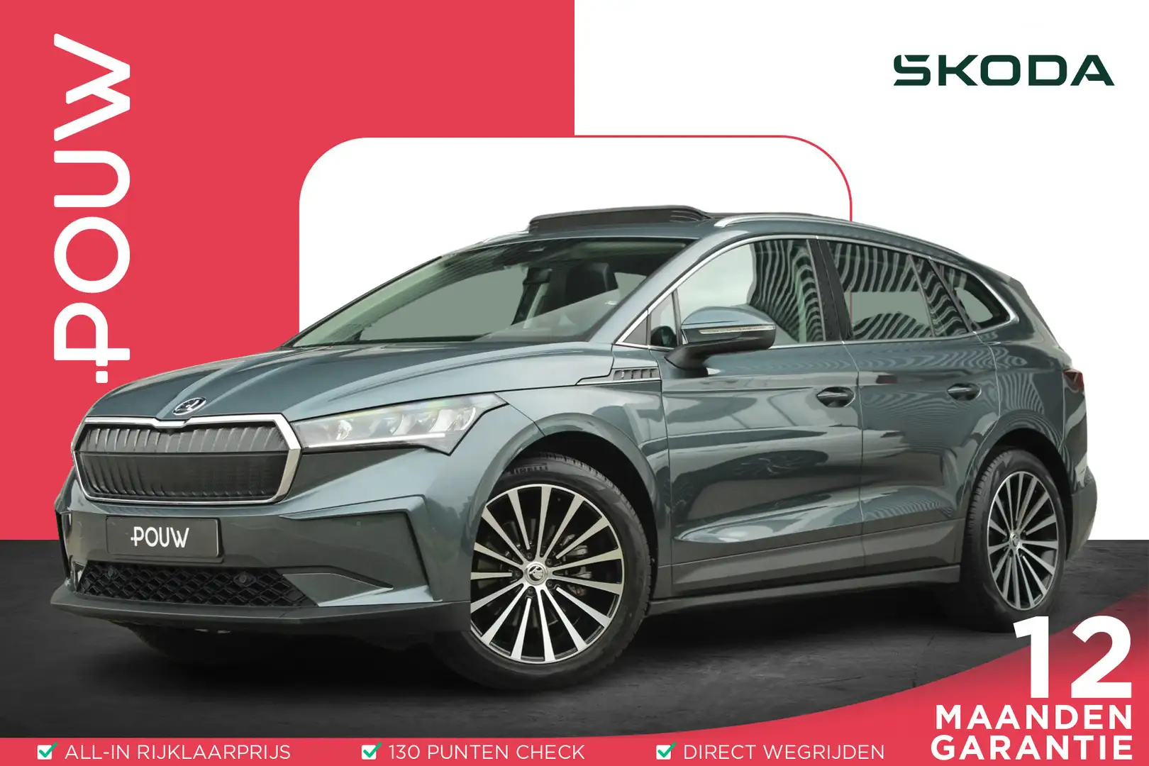 Skoda Enyaq 60 180pk | SoH 94% | Panoramadak | Stoel & Stuurve Grijs - 1