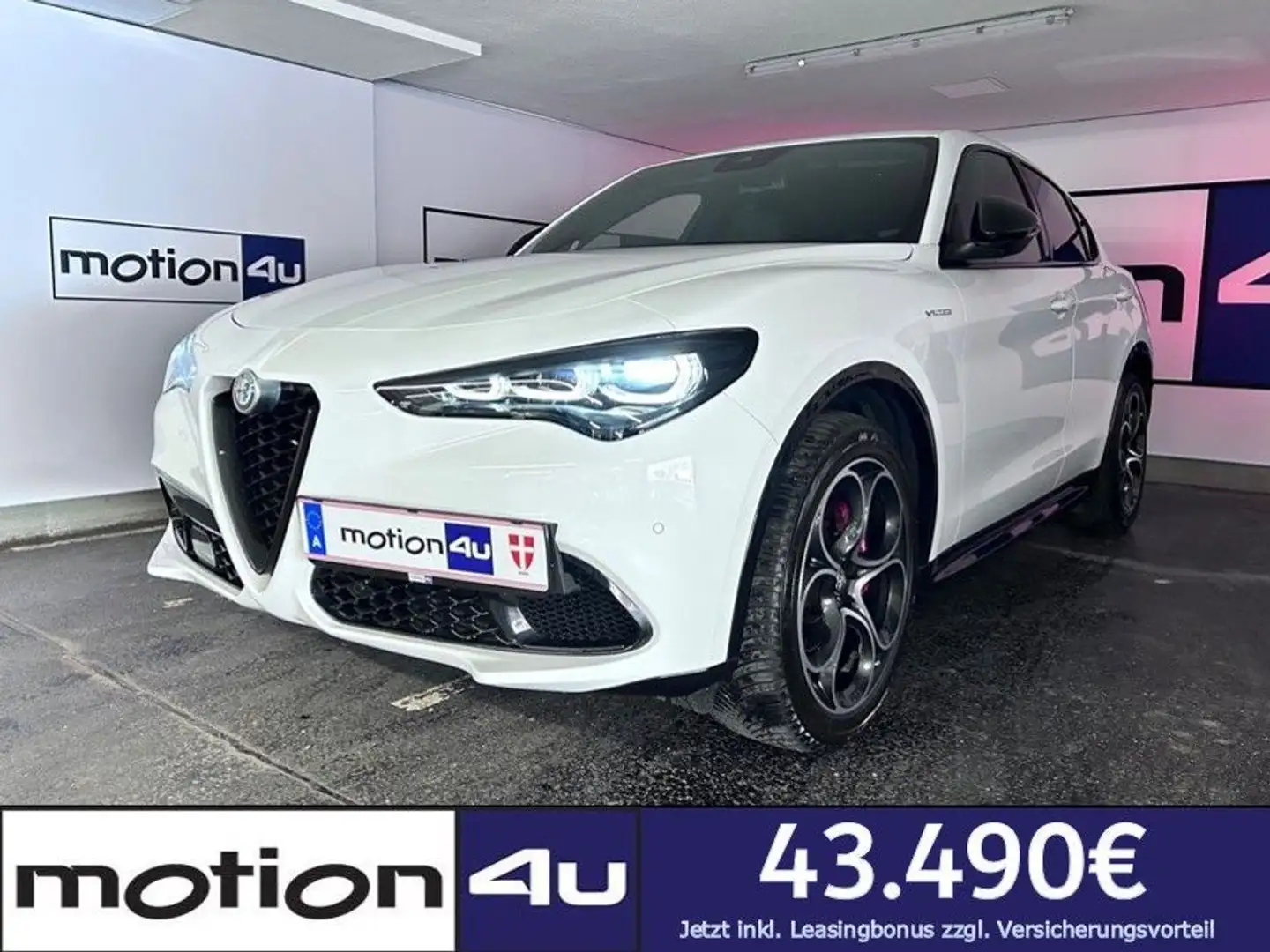 Alfa Romeo Stelvio 2.2 JTDM Veloce Q4 NERO-PAKET RFK SHZ LHZ ACC BLI Weiß - 1