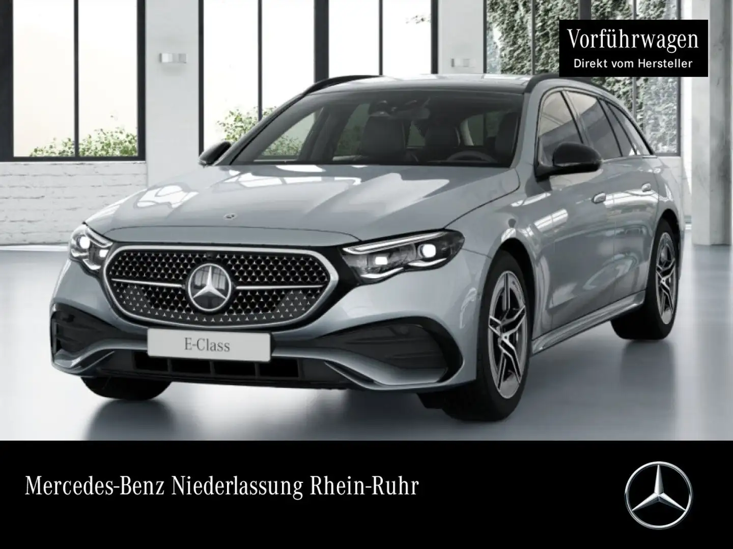 Mercedes-Benz E 220 d T Edition AMG-Line Sportpaket Night PTS Silber - 1