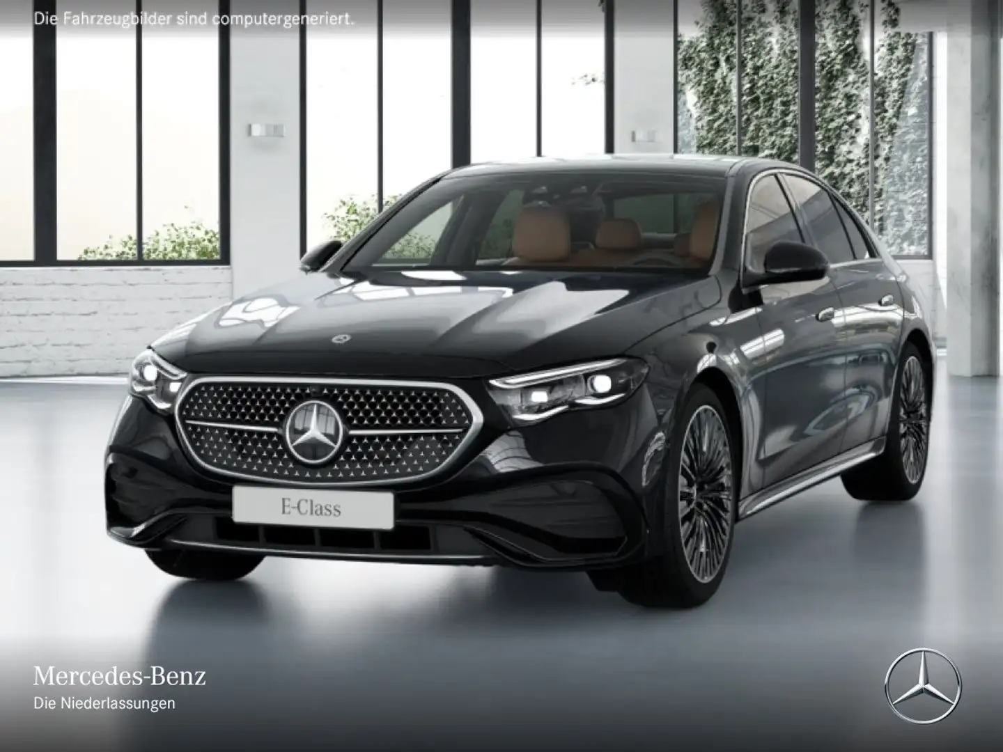 Mercedes-Benz E 220 d 4M AMG Fahrass 360° Pano Distr. HUD AHK 9G Schwarz - 2