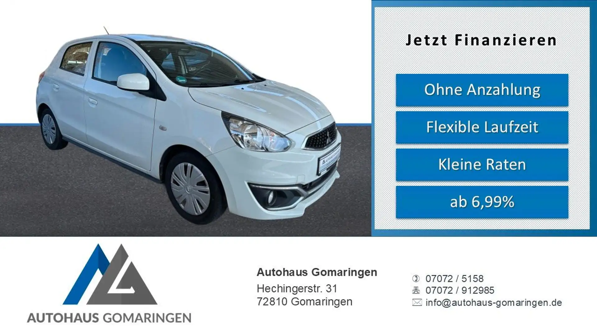 Mitsubishi Space Star 1.Hand*Klima*8-fach Bereifung*TÜV Neu Weiß - 1
