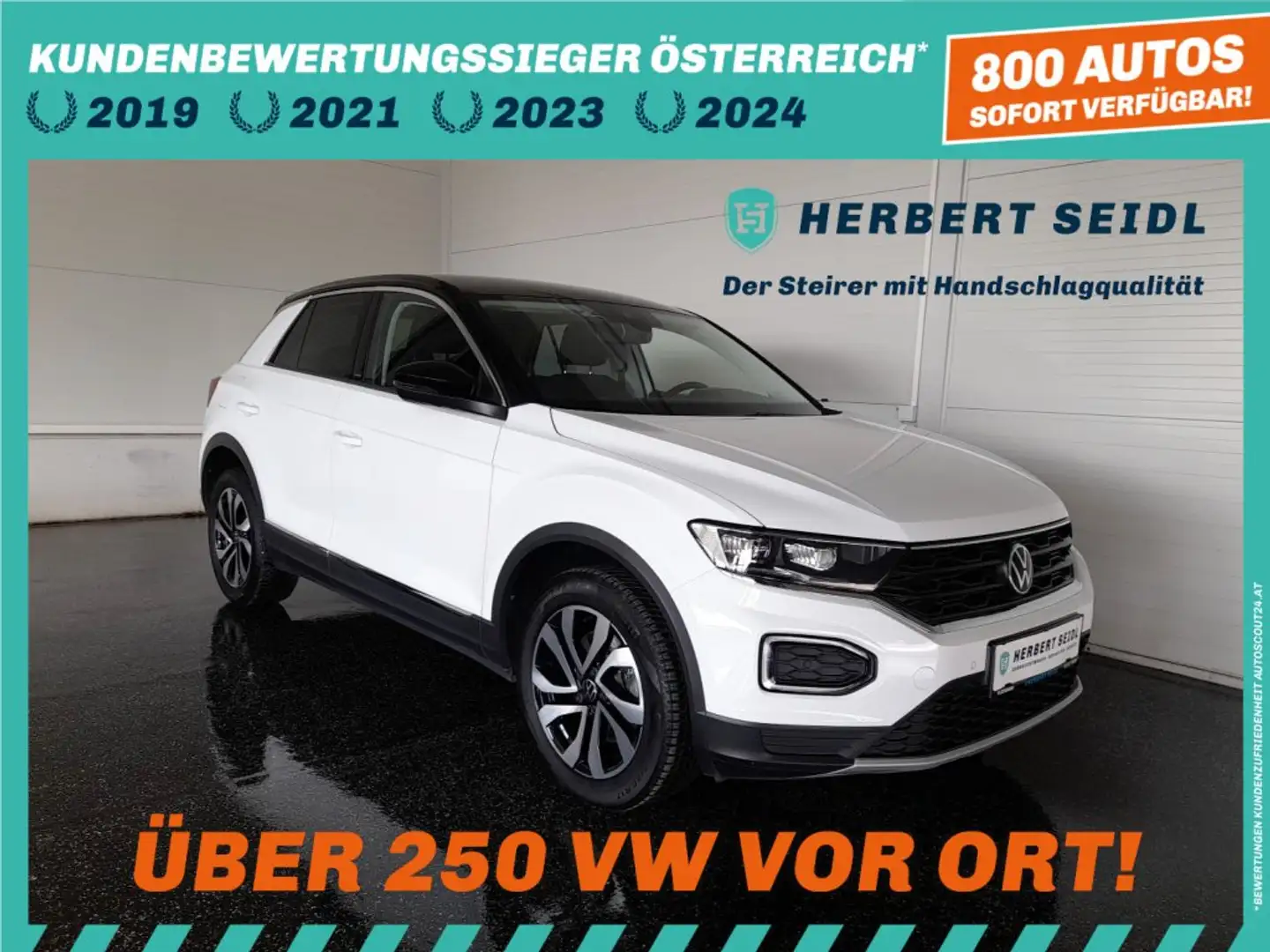 Volkswagen T-Roc ACTIVE 4x4 2,0 TDI DSG *LED MIT FERNLICHTASSIST / NAVI / ACC / PDC / SHZG* Weiß - 1