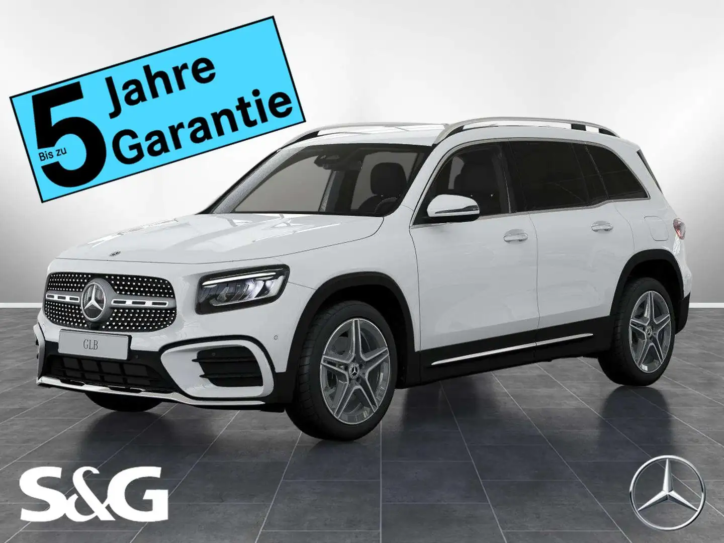 Mercedes-Benz GLB 200 d AMG MBUX+RüKam+LED+AHK+Fahrass+DAB+19 Weiß - 1