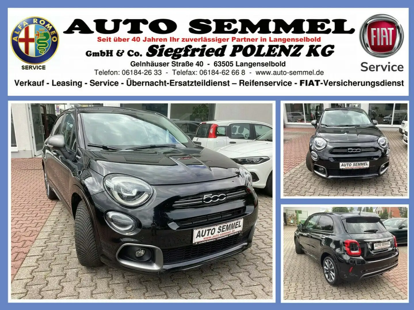 Fiat 500X Dolcevita Sport Hybrid 1.5 GSE 130PS Nero - 1