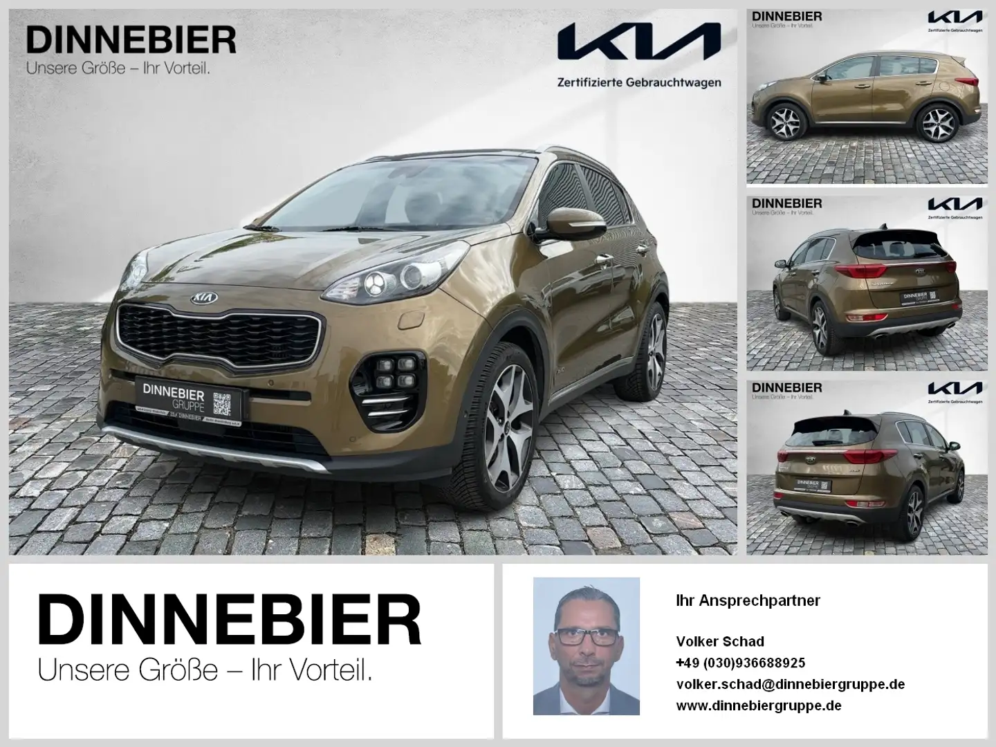 Kia Sportage GT-Line LED-Navi+Rückkam+elHeckklap Grün - 1