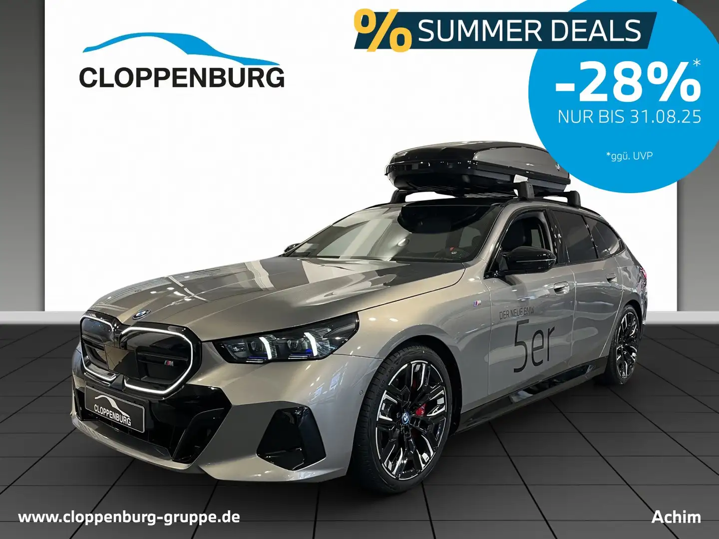 BMW i5 M60 xDrive Touring Sportpaket Pro Head-Up Pano AHK Šedá - 1