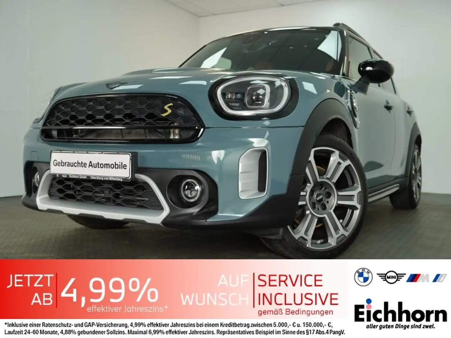 MINI Cooper SE Countryman ALL4 LEDER.SPORTSITZE.NAVI Grün - 1