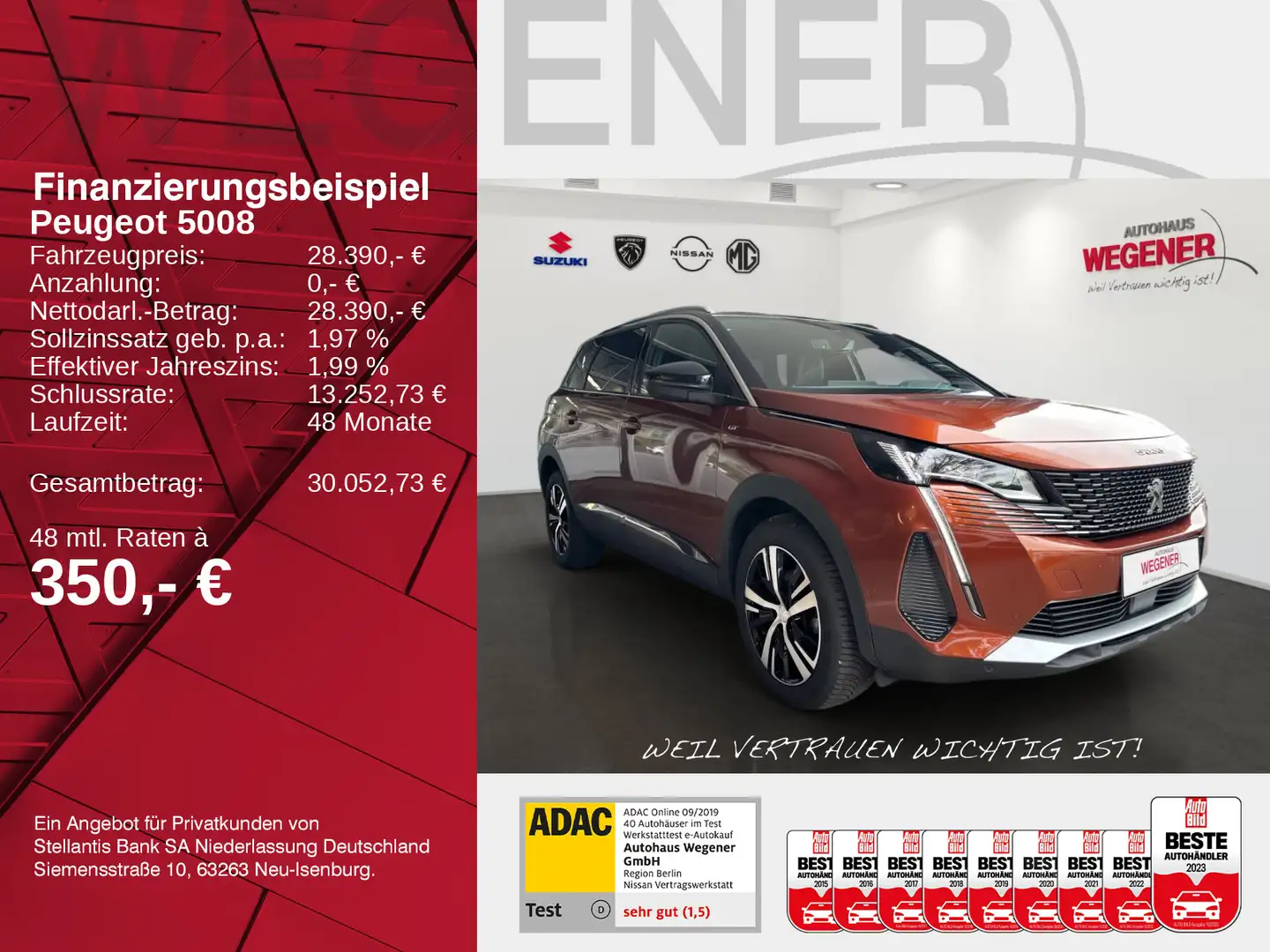 Peugeot 5008 GT PureTech 130 EAT8 *Kamera*SHZ*7 Sitzer* Brun - 2